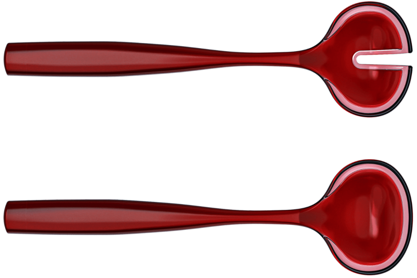 Guzzini Dolcevita Salatbesteck rot aus biobasiertem Polymer