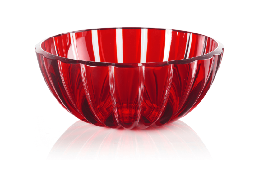 Salatschüssel Guzzini Dolcevita rot aus biobasiertem Polymer