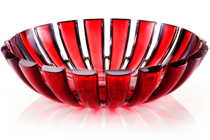 Coupe à fruits Guzzini Dolcevita rouge en polymère biosourcé diameter 25cm