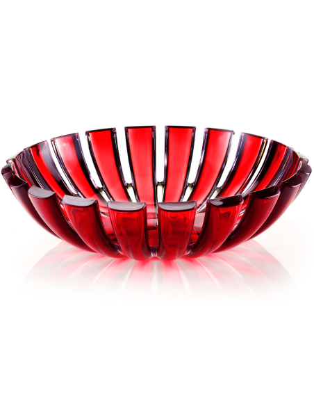 Coupe à fruits Guzzini Dolcevita rouge en polymère biosourcé diamètre 25cm