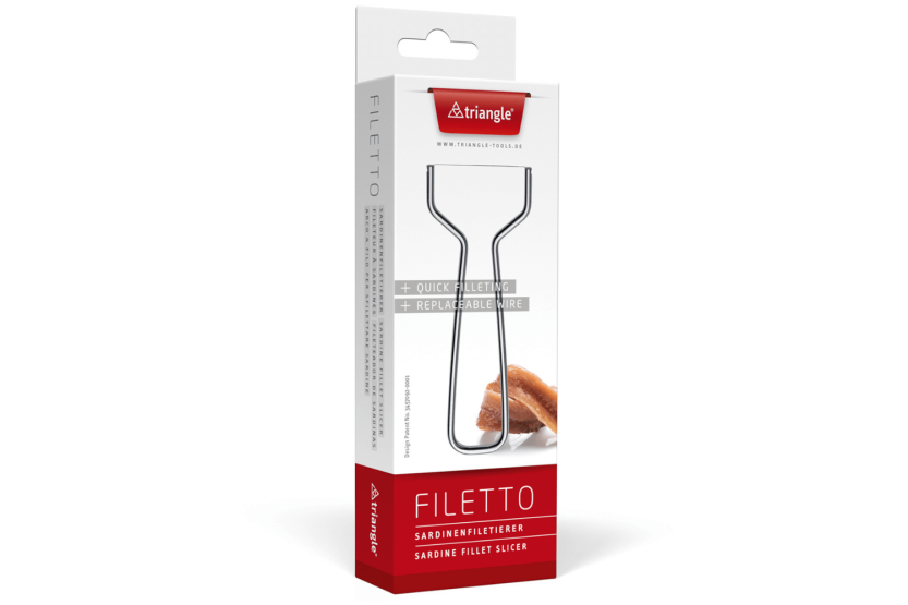 Triángulo de fileteado de acero inoxidable para sardinas y anchoas