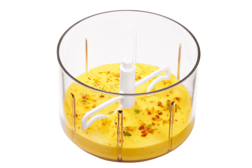 Picadora mecánica Rosle Multi-Cut con cuchillas desmontables y accesorios