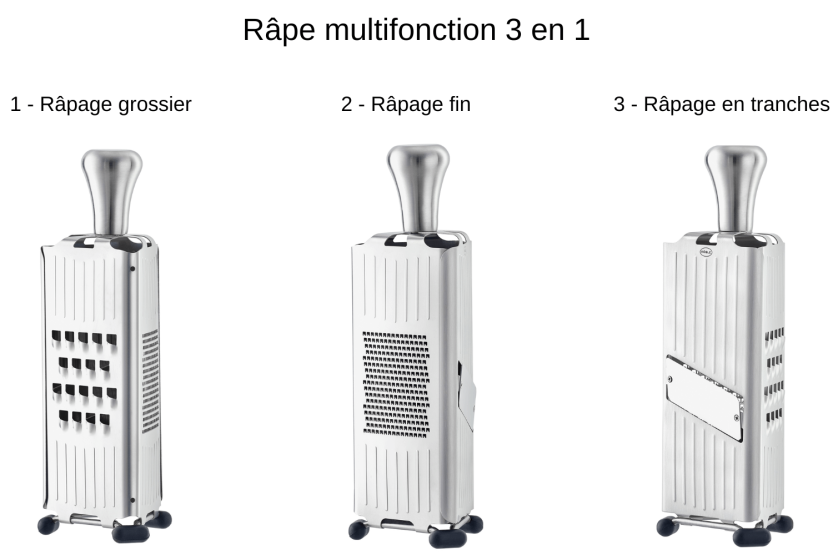 Rösle multifunktionsrasp i rustfrit stål