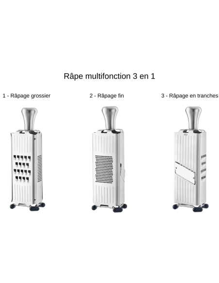 Rösle stainless steel multifunction rasp