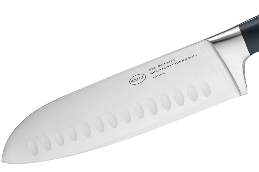 Rösle Tradition santokukokniv 17,5 cm med granton-eggblad
