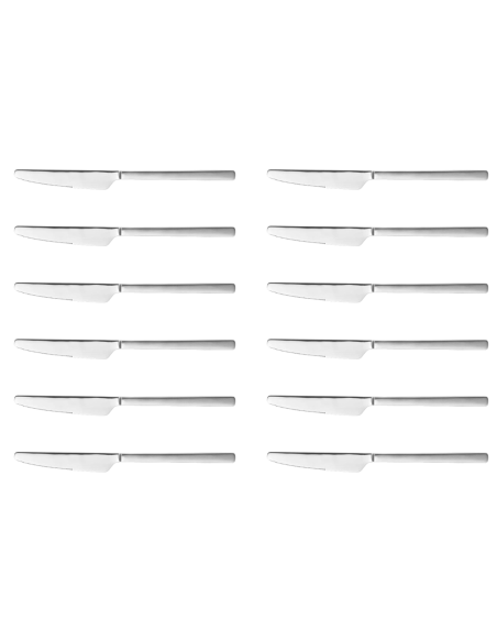 Conjunto de 12 facas de sobremesa Comas Oak em aço inoxidável com 18,4 cm
