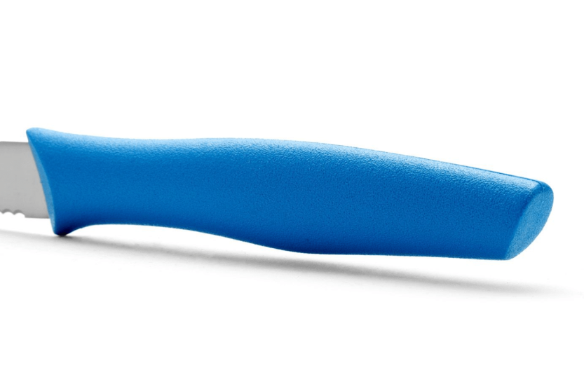 Arcos Nova paring knife serrated blade in Nitrum steel, blue handle, 10cm