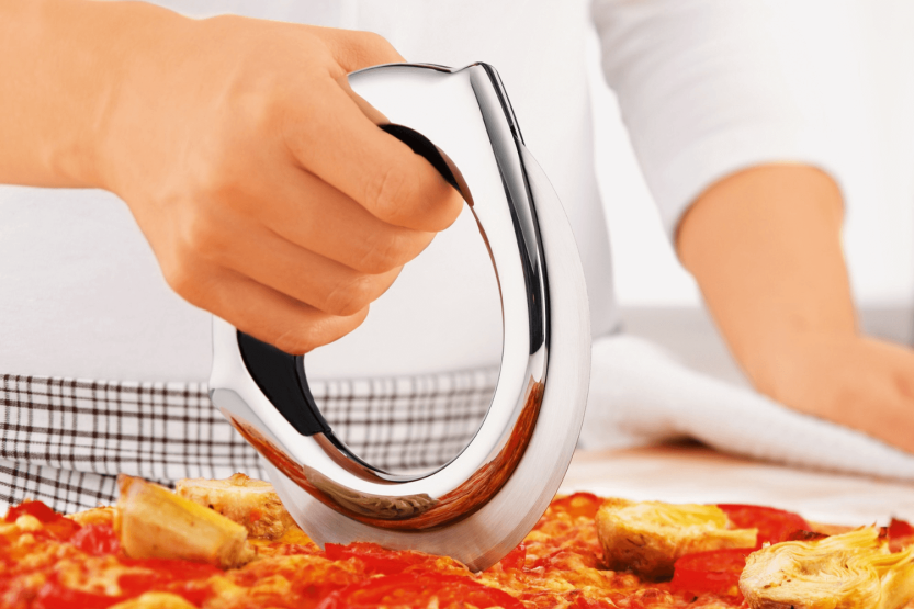 Rueda de pizza Rosle con cuchilla circular de acero inoxidable, diámetro 14cm