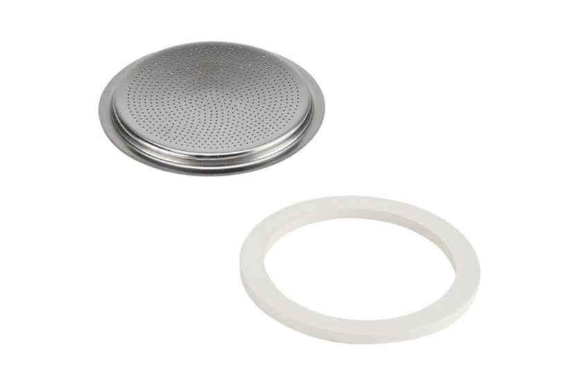 1 pakking + 1 vervangingsfilter voor Bialetti 4-kops koffiezetapparaat