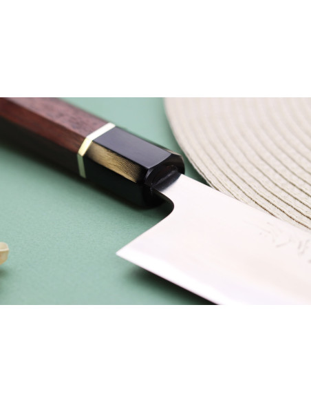 21cm Toshihiro Wakui Shirogami 2 San Maï polished japanese handmade chef ' s knife