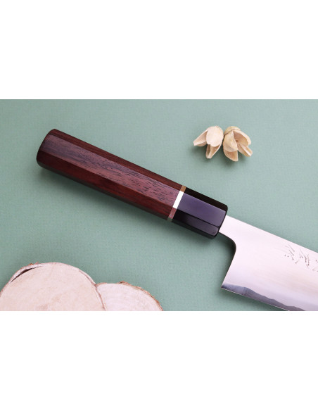 21cm Toshihiro Wakui Shirogami 2 San Maï polished japanese handmade chef ' s knife