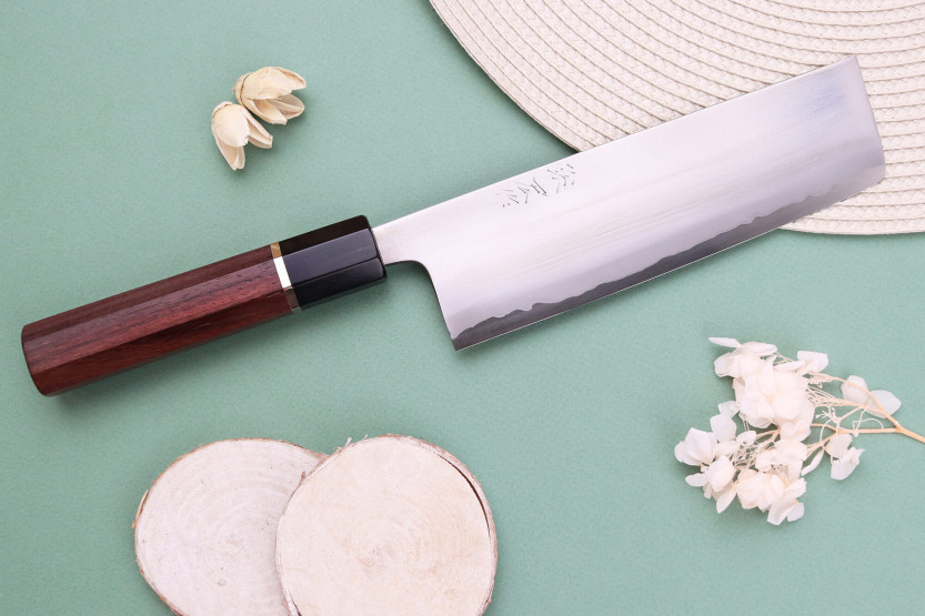 nakiri kniv 16,5cm Japonais artisanal Toshihiro Wakui Shirogami 2 San Maï poly