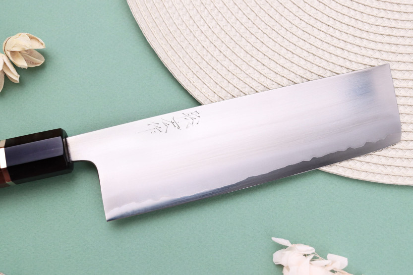 nakiri kniv 16,5cm Japonais artisanal Toshihiro Wakui Shirogami 2 San Maï poly
