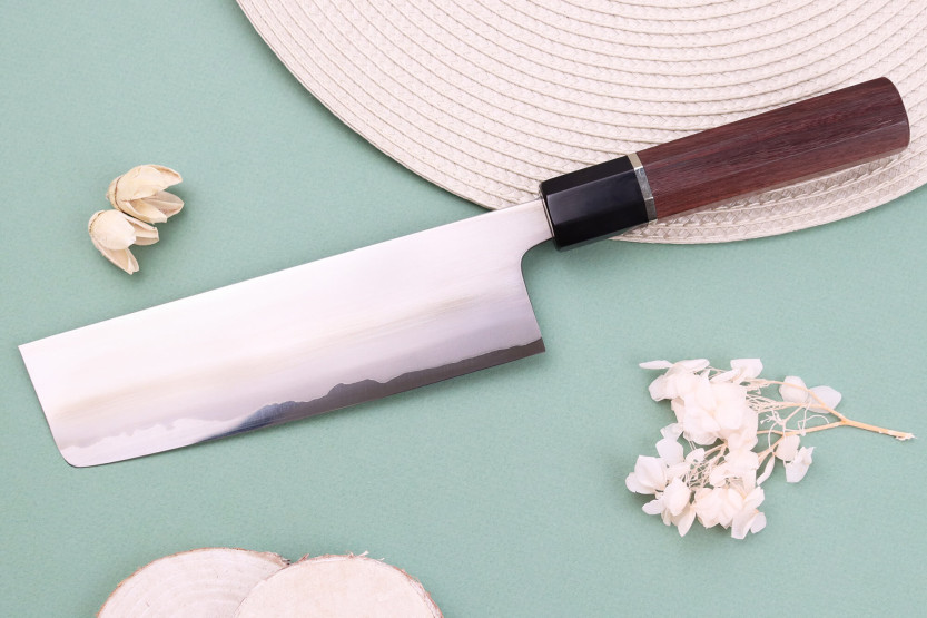 nakiri kniv 16,5cm Japonais artisanal Toshihiro Wakui Shirogami 2 San Maï poly