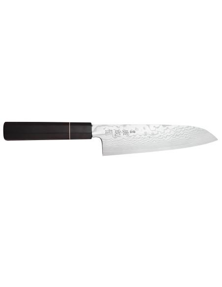19,5cm Sukenari ZDP-189 damascus eebenpuu kahva santoku veitsi, japanilainen käsintehty