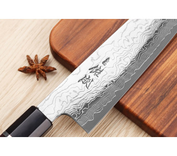 Faca de chef japonesa Sukenari SG2 Damascus de 21 cm 2
