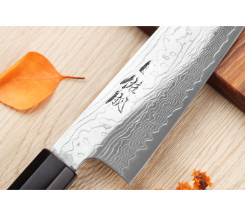 faca santoku de damasco Sukenari SG2 de 19,5 cm, feita à mão no Japão 2