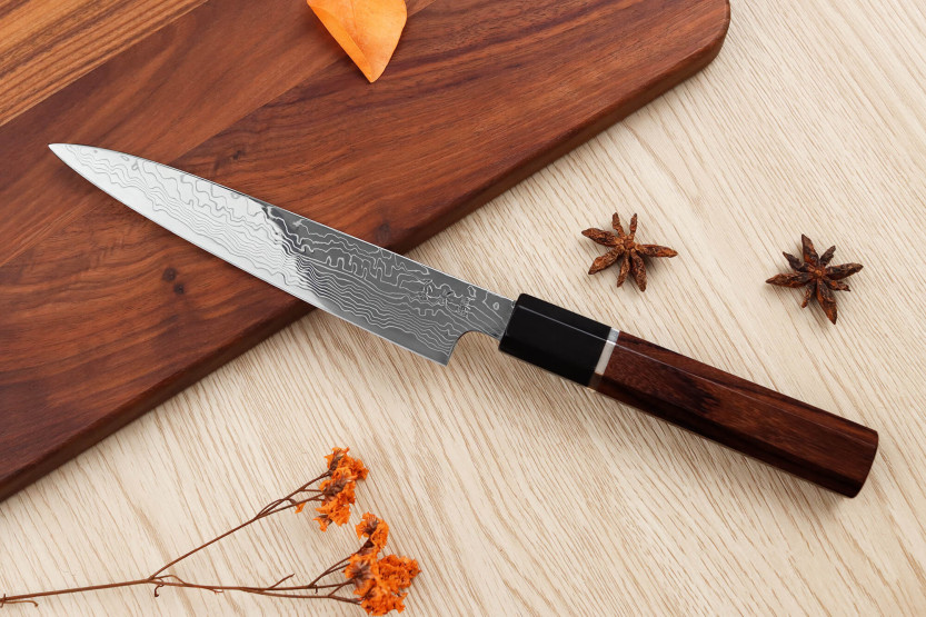 16,5 cm coltello universale Sukenari SG2 in damasco, fatto a mano in Giappone
