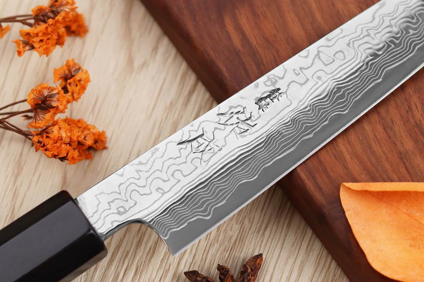 16,5 cm coltello universale Sukenari SG2 in damasco, fatto a mano in Giappone