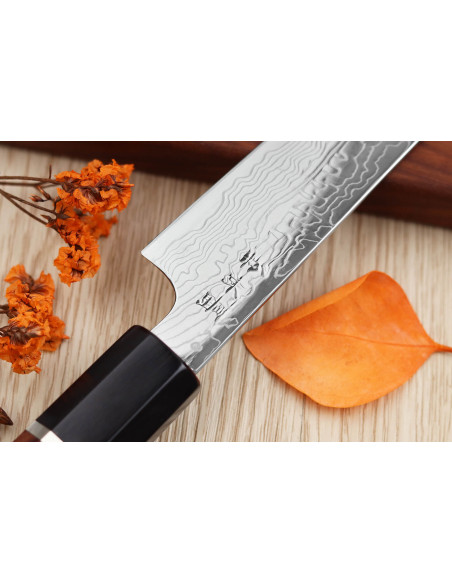 16,5 cm coltello universale Sukenari SG2 in damasco, fatto a mano in Giappone
