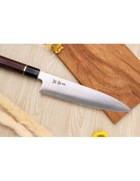 24cm Sukenari SG2 San Maï handmade Japanese chef ' s knife with rosewood handle