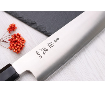 21cm Sukenari HAP40 San Maï hantverksmässig japansk kiritsuke kockkniv med rosenträhandtag 2