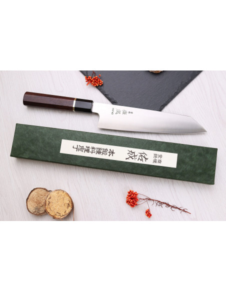 21cm Sukenari HAP40 San Maï hantverksmässig japansk kiritsuke kockkniv med rosenträhandtag