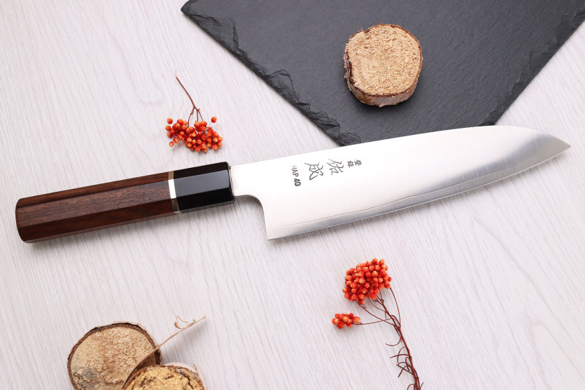 19,5cm Sukenari HAP40 San Maï Japans santoku mes met palissander handvat