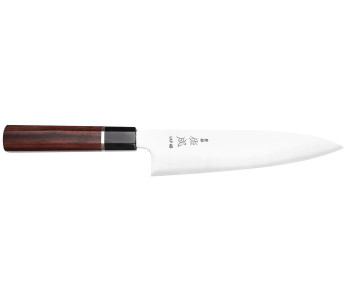 21cm Sukenari HAP40 San Maï käsintehty japanilainen kokkiveitsi ruusupuukahvalla varustettuna