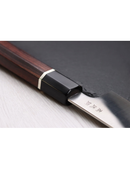 HAP40 Sukenari San Maï 21 cm coltello da chef giapponese fatto a mano con manico in palissandro