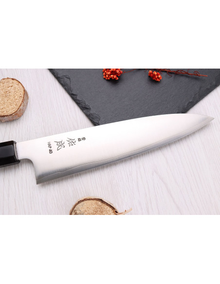 HAP40 Sukenari San Maï 21 cm coltello da chef giapponese fatto a mano con manico in palissandro