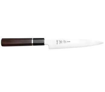 16,5cm Sukenari HAP40 San Maï japanilainen yleiskäyttöinen veitsi ruusupuinen kahva
