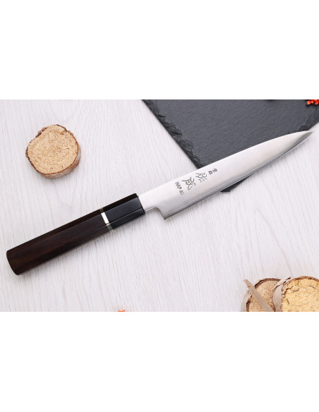 HAP40 Sukenari San Maï 16,5 cm coltello universale artigianale giapponese con manico in palissandro