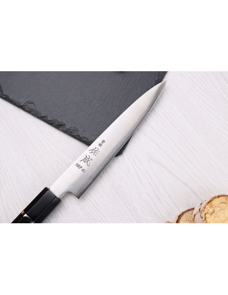 16,5cm Sukenari HAP40 San Maï japanilainen yleiskäyttöinen veitsi ruusupuinen kahva