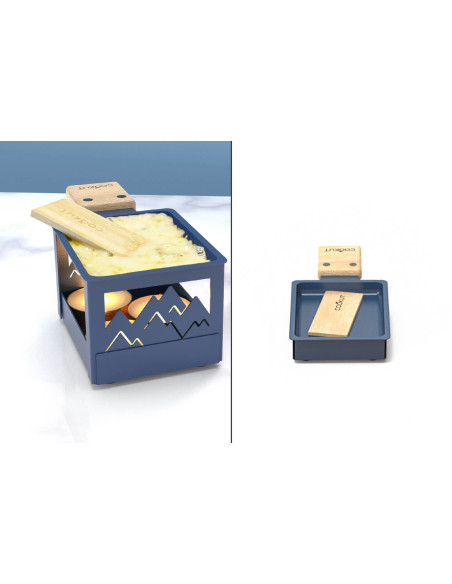 Conjunto de raclette de vela dobrável Cookut Yeti com frigideira e espátula