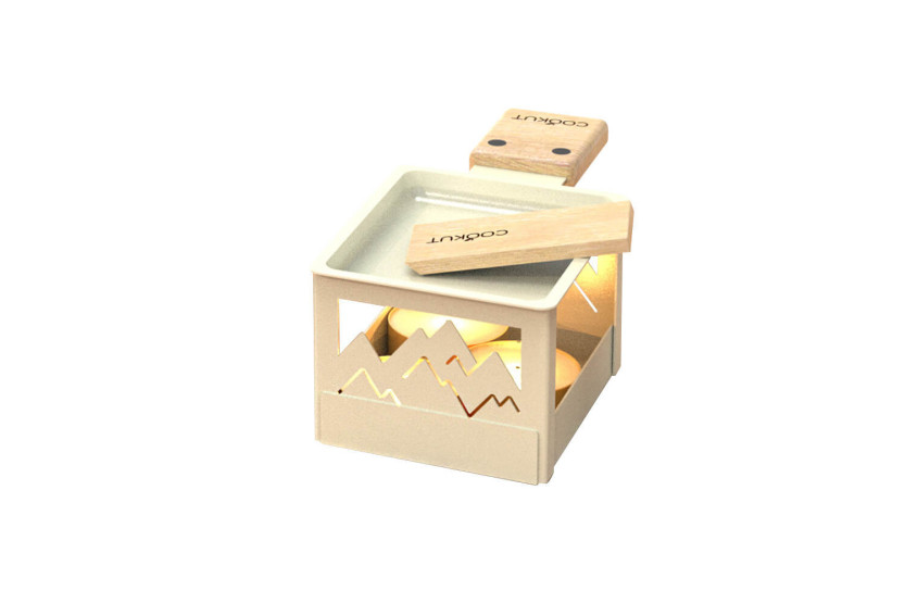 Cookut Yeti foldable candle raclette set with pan and spatula