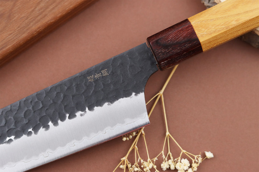 Coltello kengata 19cm giapponese Sakai Takayuki AS brut de forge