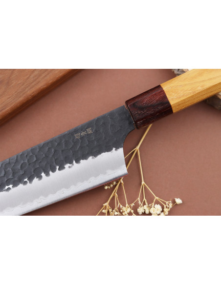 Coltello kengata 19cm giapponese Sakai Takayuki AS brut de forge