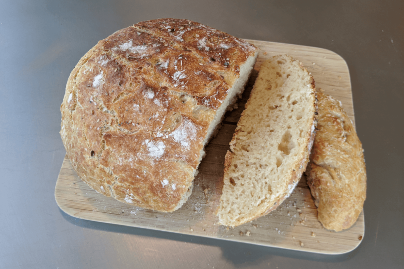 Brotdeckel für Cookut Bräter 24cm aus weißer Keramik