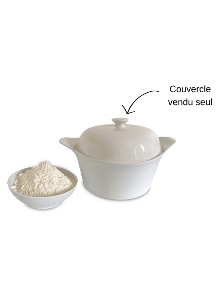 Coperchio per pane per casseruola in ceramica bianca Cookut 24 cm