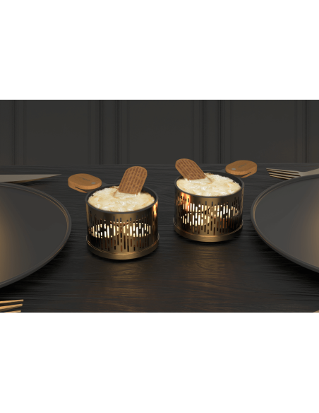 Cookut Lumi lysraclettesett Les Plus Brillantes stekepanne og stekespade sett for 2 - Gull