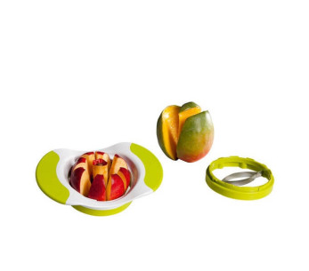 KITCHEN ARTIST äppel- och mangoskivare 2 utbytbara blad + handtag