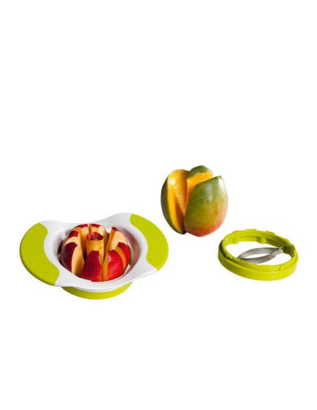 Apfel- und Mangoschneider KITCHEN ARTIST 2 austauschbare Klingen + Griffe
