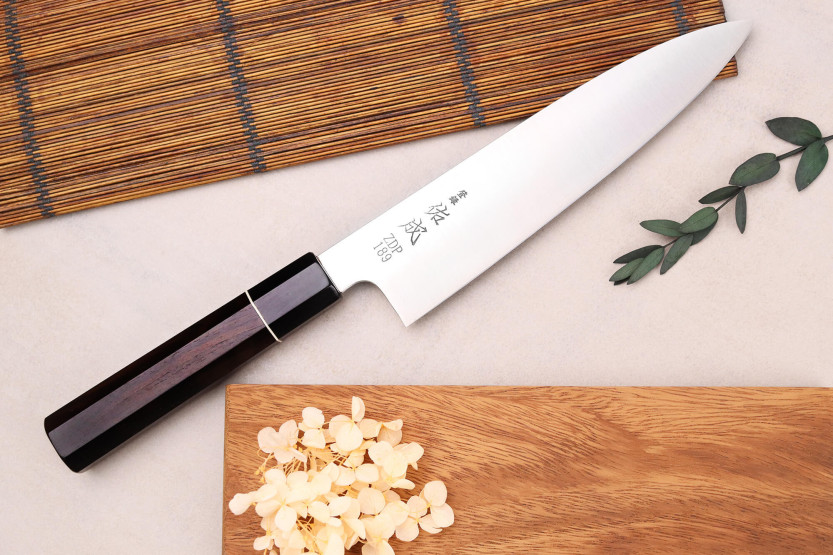 21 cm Sukenari ZDP-189 San Maï Japansk kockkniv med ebenholtshandtag