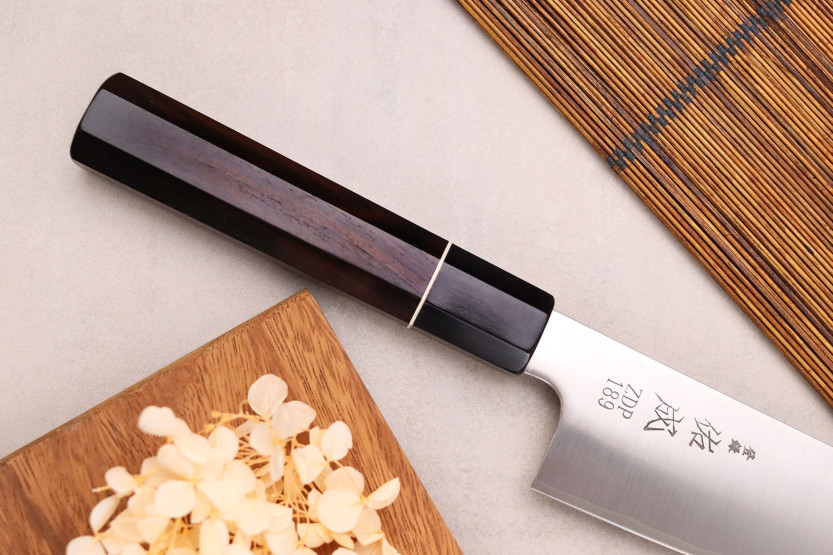 21cm Sukenari ZDP-189 San Maï Japanese chef ' s knife with ebony handle
