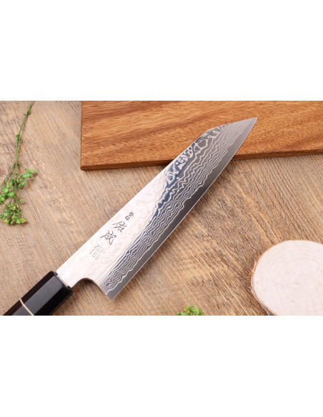 21cm Sukenari ZDP-189 damascus eebenpuu kahva Kiritsuke veitsi, käsintehty Japanissa