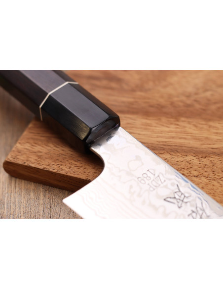 21cm Sukenari ZDP-189 damascus eebenpuu kahva Kiritsuke veitsi, käsintehty Japanissa