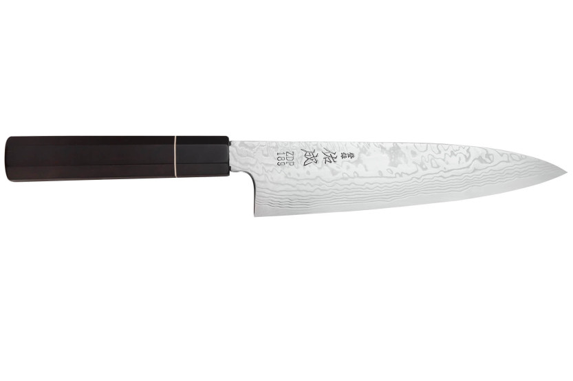 ZDP-189 damasco mango de ébano 21cm Sukenari cuchillo de cocinero tradicional japonés