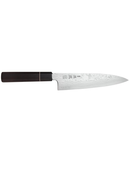 Kochmesser 21cm japanisch handgefertigt Sukenari ZDP-189 Damast Griff aus Ebenholz