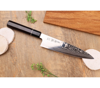 ZDP-189 damasco mango de ébano 21cm Sukenari cuchillo de cocinero tradicional japonés 2